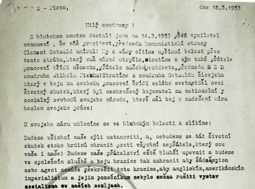 Dopis Pirna 1953