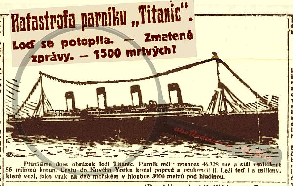 Katastrofa lodi Titanic v roce 1912